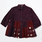 Giemon Giemon Giemon Kurume Kasuri Patch Blouse Ko567 Made in Japan