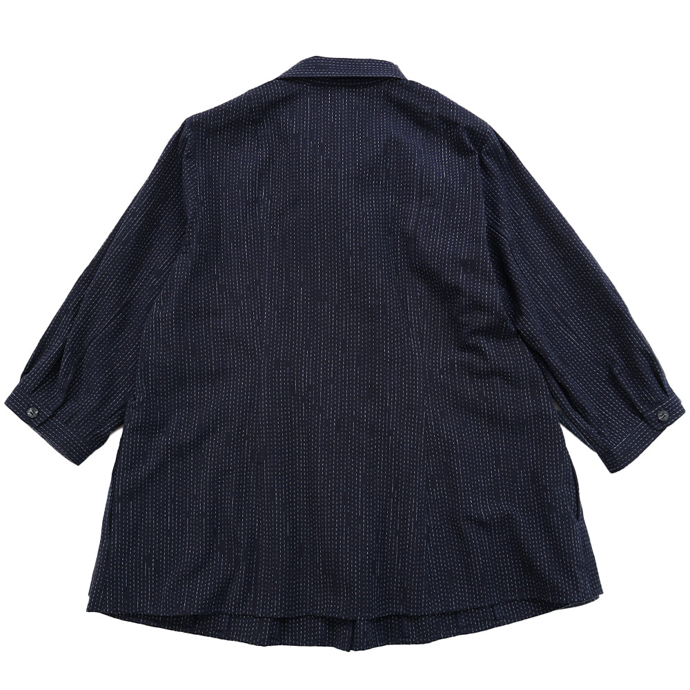 儀右ヱ門 ギエモン ぎえもん 久留米かすり 前開きブラウス セ517  日本製