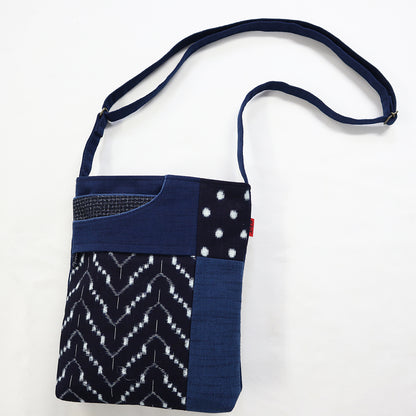 【予約商品】儀右ヱ門 久留米絣  ポシェット　ご安心（大）  日本製【2026ss】