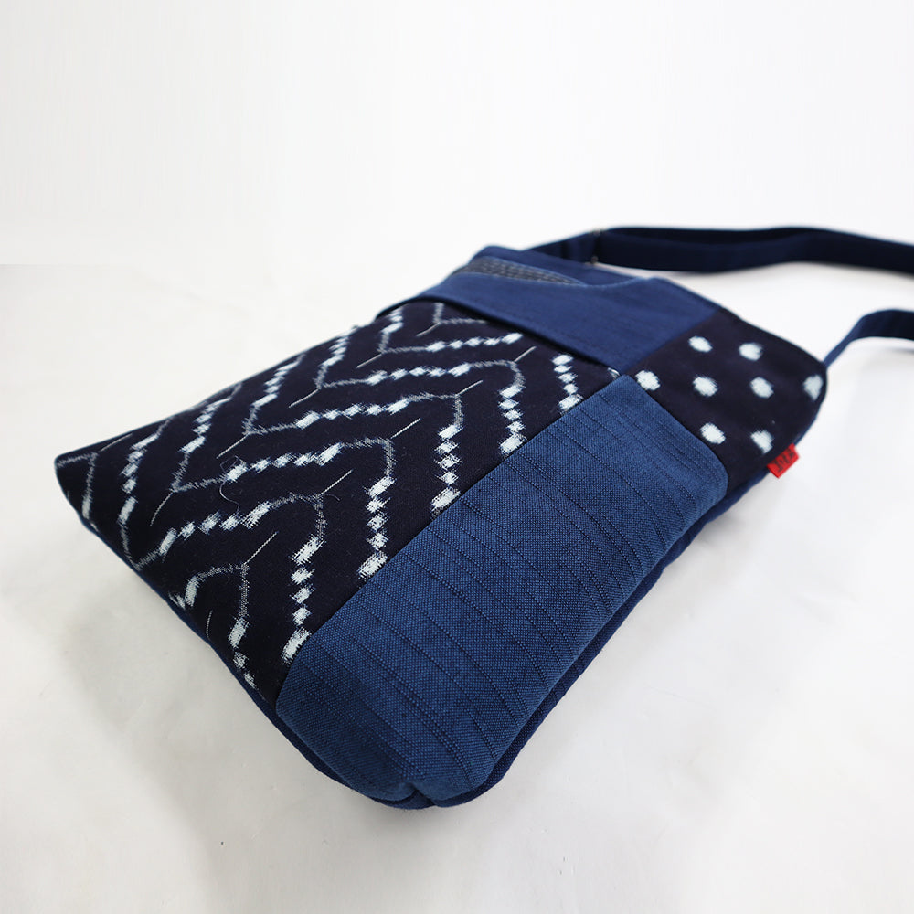 【予約商品】儀右ヱ門 久留米絣  ポシェット　ご安心（大）  日本製【2026ss】