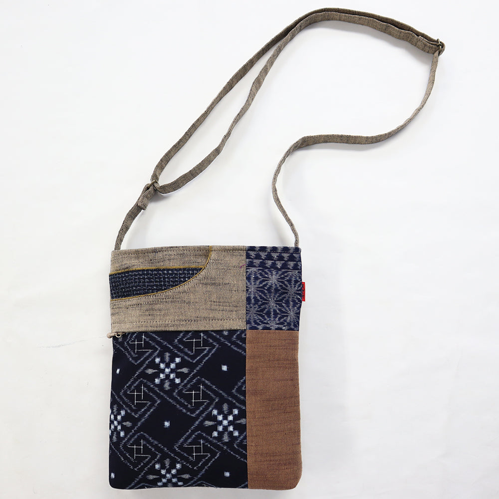 【予約商品】儀右ヱ門 久留米絣  ポシェット　ご安心（大）  日本製【2026ss】