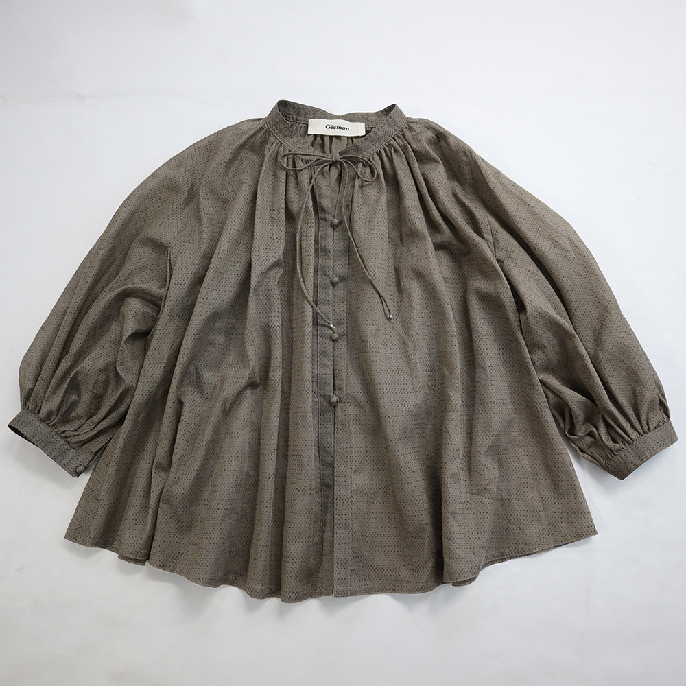 【予約商品】Giemon  久留米絣  ブラウス  G-535  日本製【2026ss】