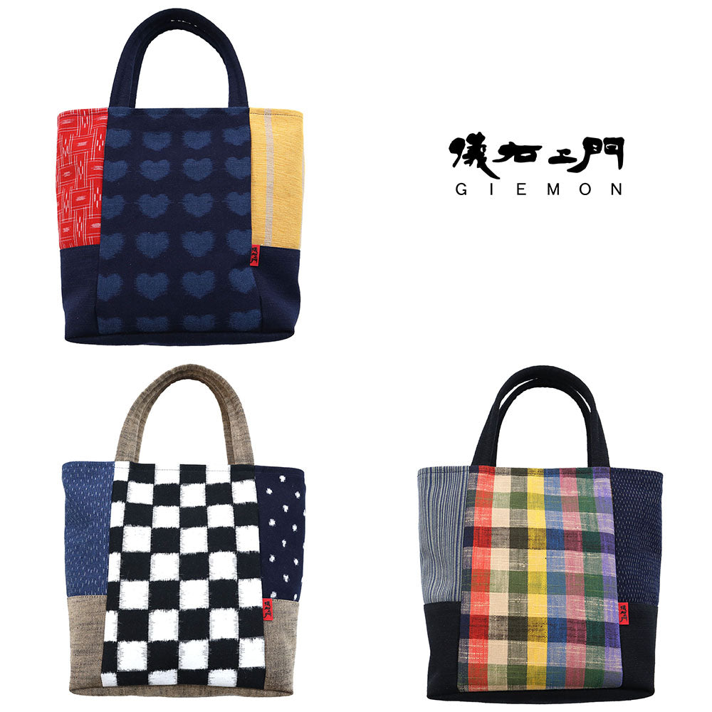 [Pre-order item] Giemon Kurume Kasuri Tote Bag Kobako Made in Japan [2024aw]