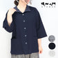 Giemon Giemon 3/4 Sleeve Cool Blouse R5100 with Kurume Kasuri Collar Made in Japan Mother's Day