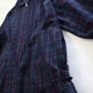 Giemon Giemon Kurume Kasuri Random Tuck Dress 3/4 Sleeve Shi219 Made in Japan