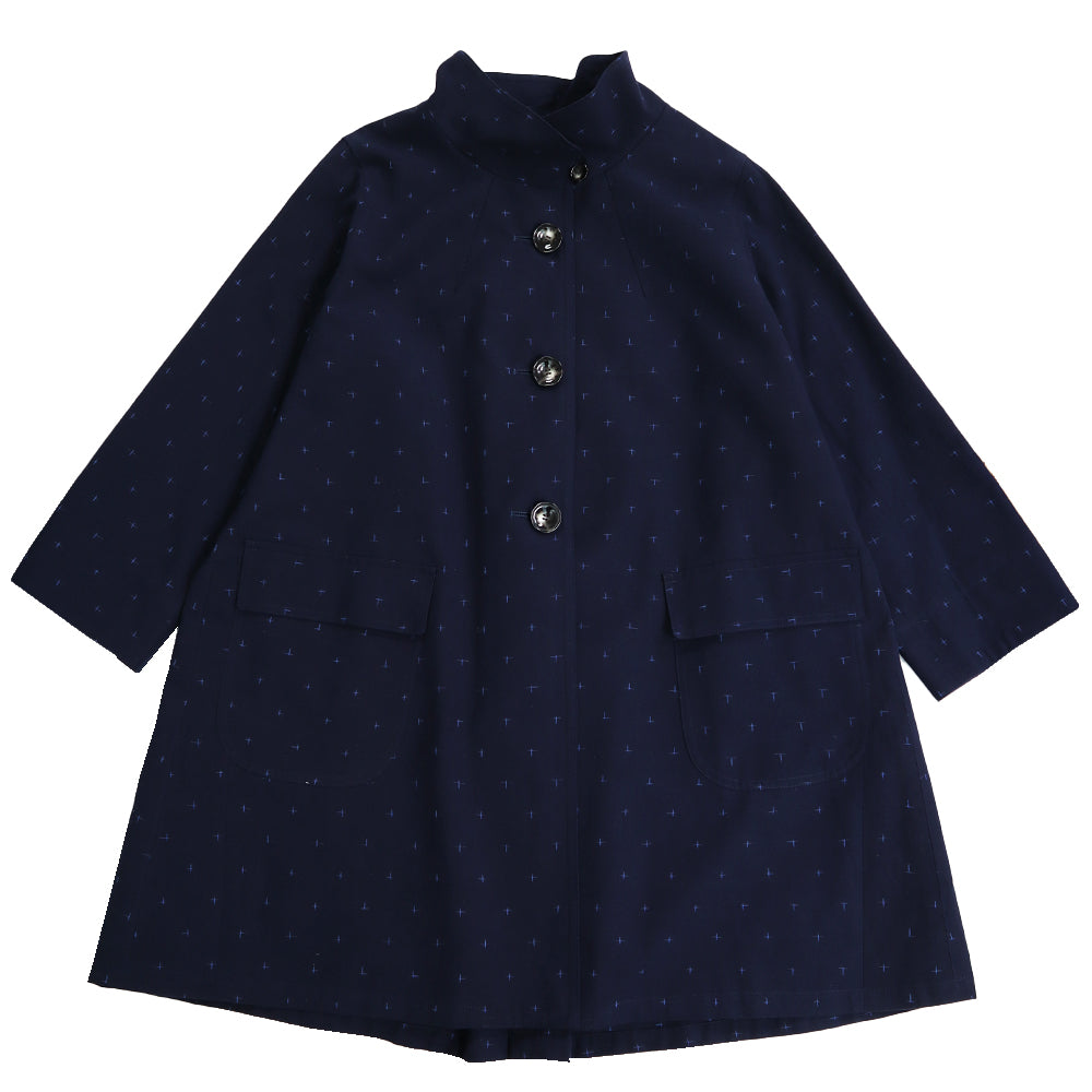 儀右ヱ門 ギエモン ぎえもん 久留米絣　コート　ス223　日本製