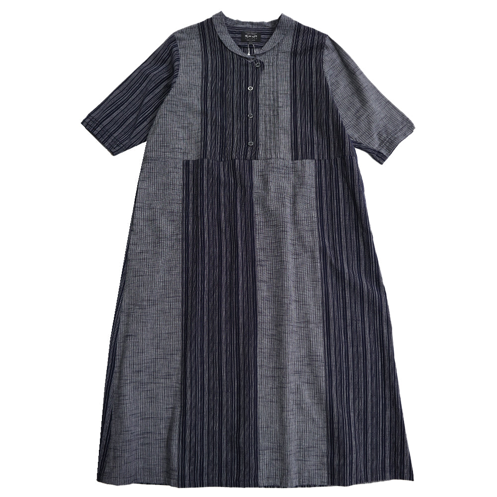 儀右ヱ門 ギエモン ぎえもん 久留米絣 ワンピース　タ215  日本製【2025aw】