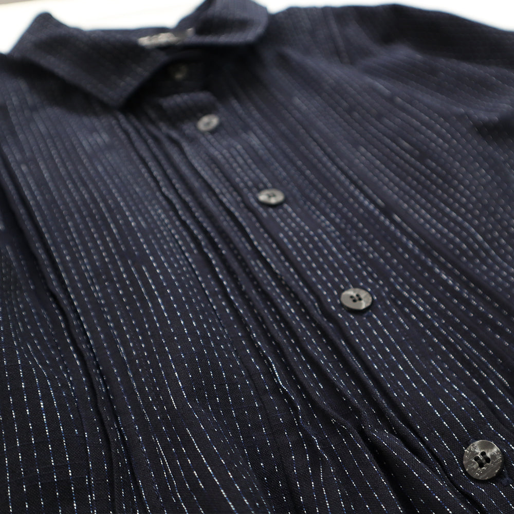 儀右ヱ門 ギエモン ぎえもん 久留米かすり 前開きブラウス セ517  日本製