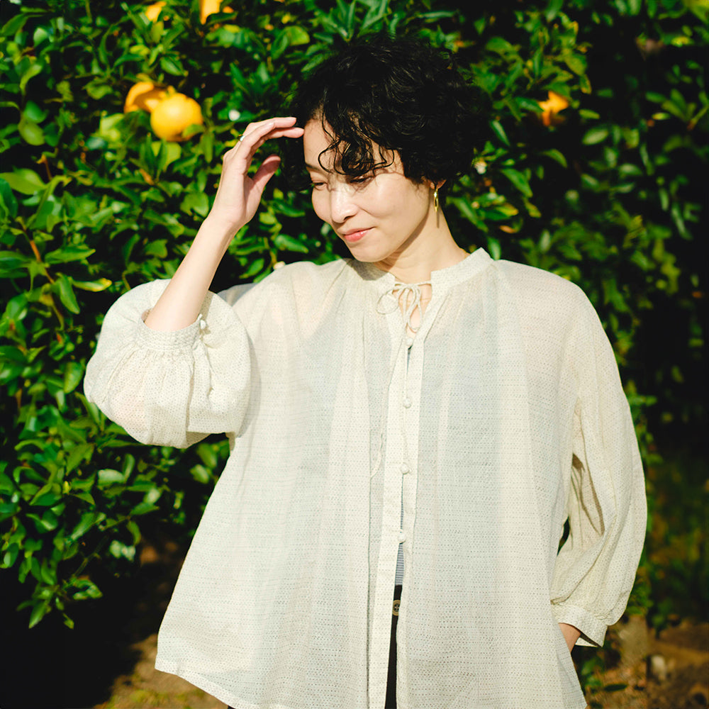 【予約商品】Giemon  久留米絣  ブラウス  G-535  日本製【2026ss】