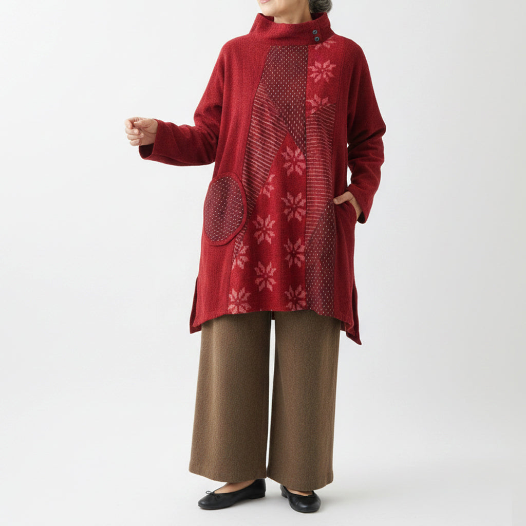 儀右ヱ門 ギエモン ぎえもん 久留米絣　ブラウス　タ550　日本製　【2025-26gs】