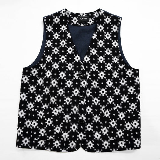 儀右ヱ門  久留米絣  ベスト　カ666　日本製【2026ss】