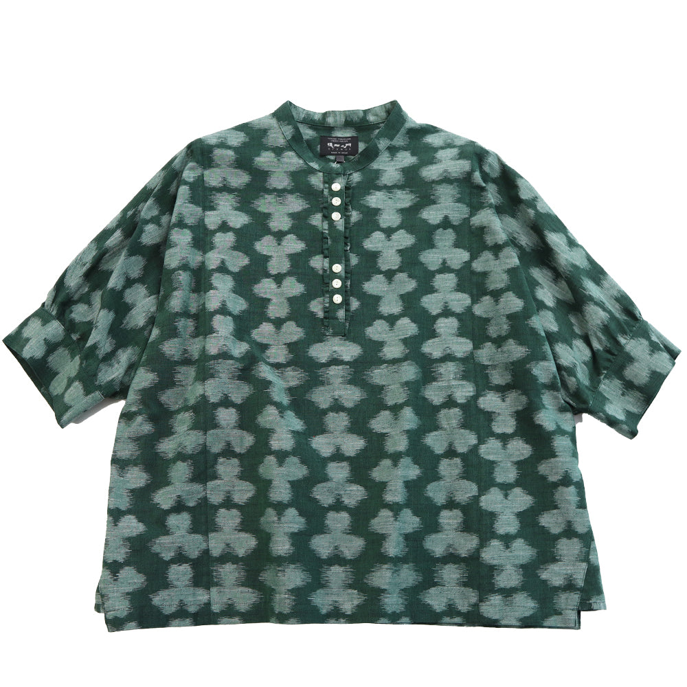 儀右ヱ門 ギエモン ぎえもん 久留米絣 ブラウス コ524 久留米絣 日本製  