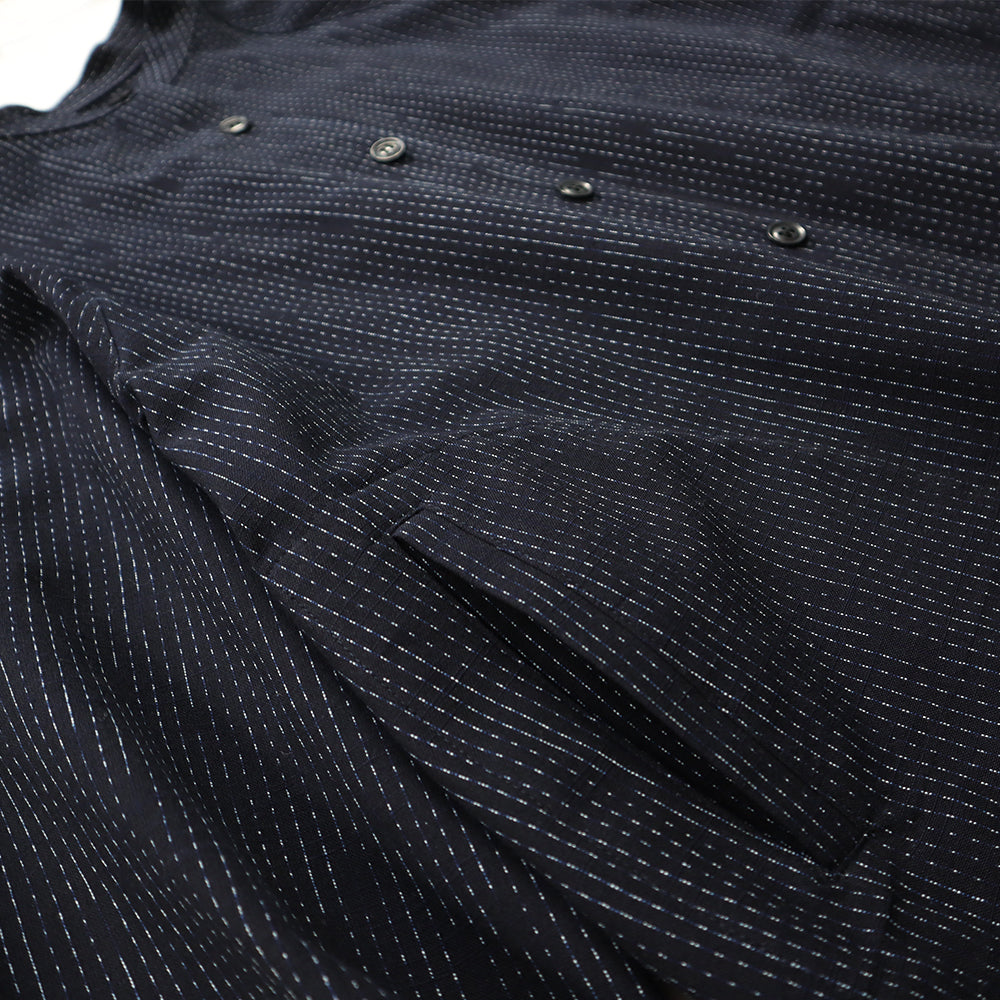 吉右衛門 吉右衛門 吉右衛門 久留米笠 開襟襯衫 Ta532 日本製