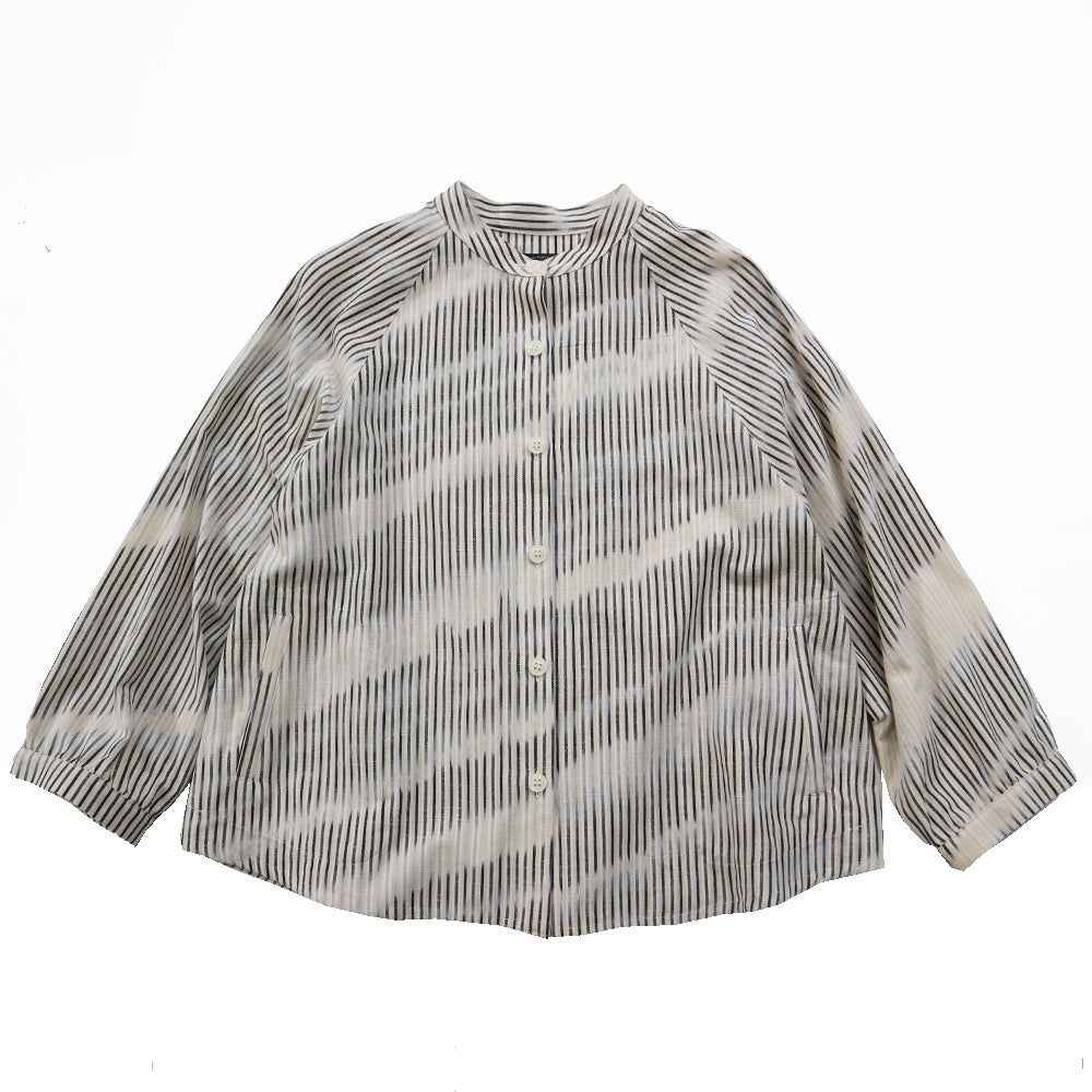 吉右衛門 吉右衛門 吉右衛門 久留米笠 開襟襯衫 Ta532 日本製