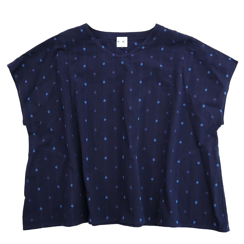 【予約商品】ギエモン 久留米絣 ブラウス　Y5180  日本製【2026ss】