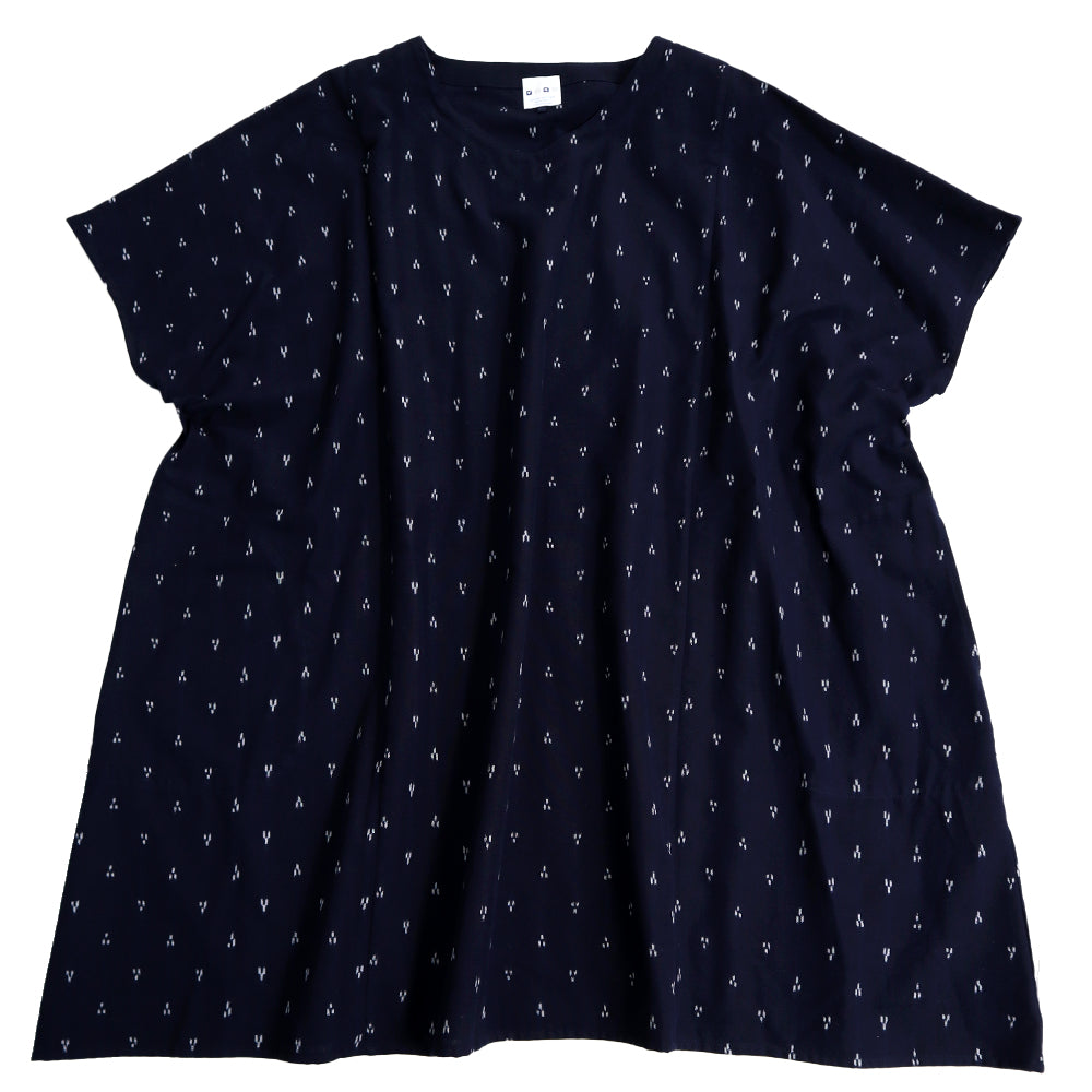 【予約商品】ギエモン  久留米絣 あっぱっぱ  ワンピース　Y2052-2  日本製【2026ss】