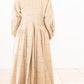 Dress Dress #2038W Mixed Cloth Beige/Indigo