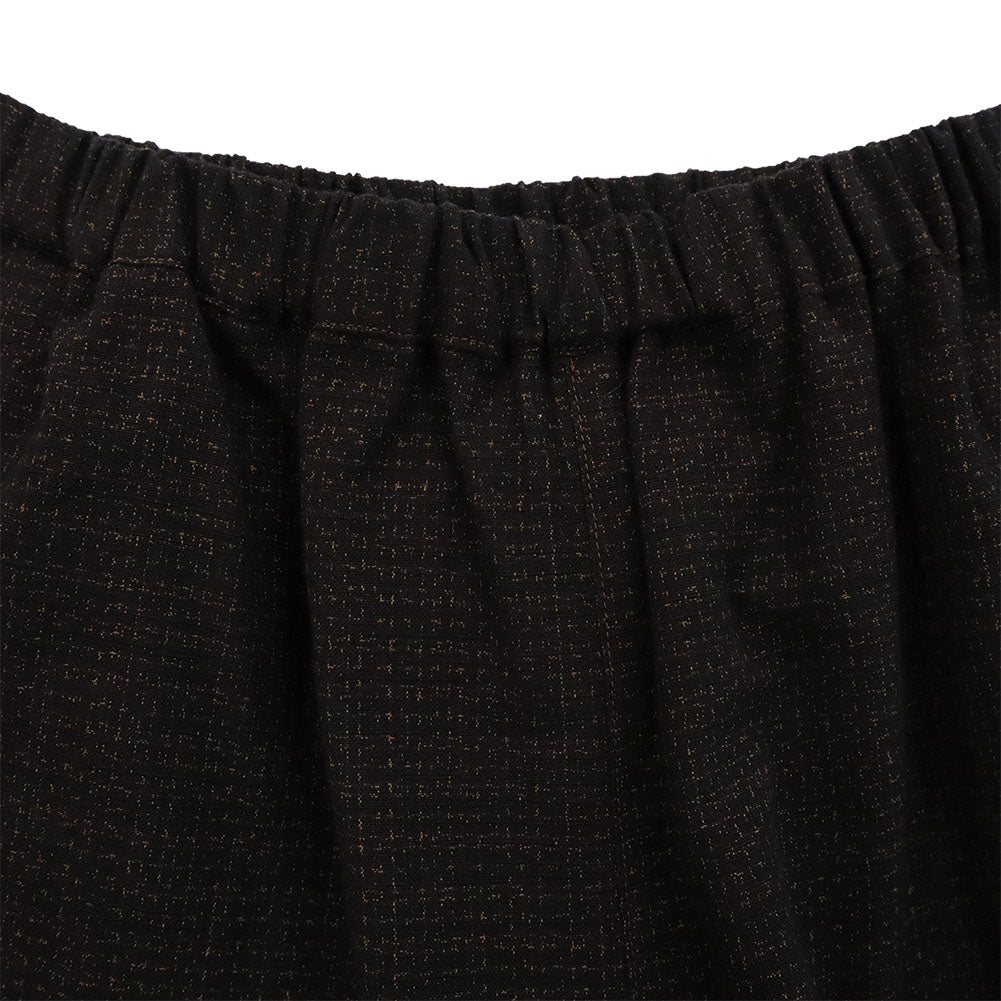 Giemon Giemon Kurume Kasuri Wide Pants Ka706 Made in Japan (Yuki Kasuri Black/Brown) [PT] 