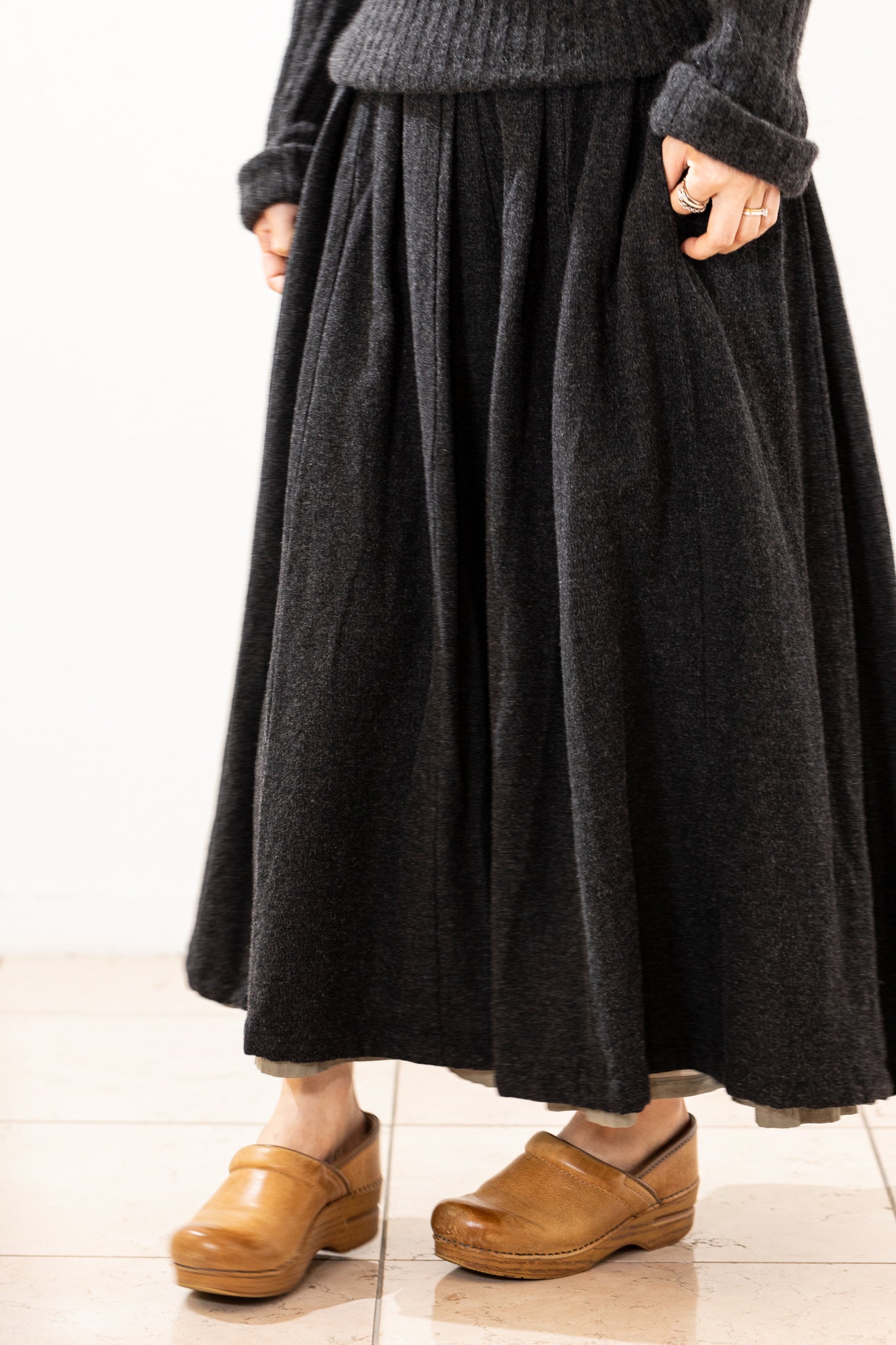 スカート#9008Cotton Wool ダークグレー